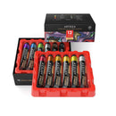 Metallic Acrylic Paint With Storage Box | Set of 12 | 0.74 oz Tubes