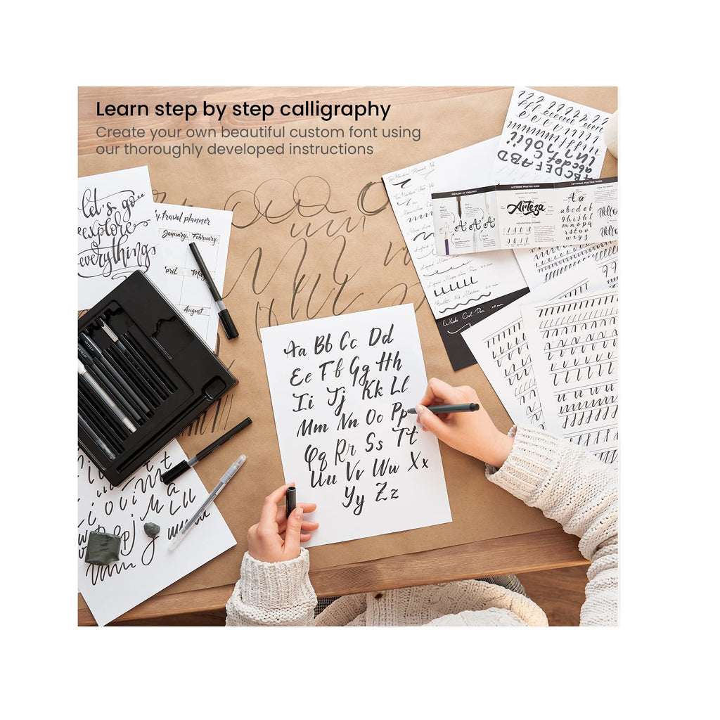 Beginner Hand Lettering & Calligraphy Set - 12 Pieces