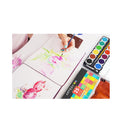 Kids Premium Watercolor Paint Set | 25 Vibrant Color Cakes | Includes Paint Brush (Set of 25)