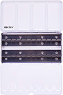 MEEDEN Empty Watercolor Tins Box Palette Paint Case | Large Colorful Tin with 52 Pcs Half Pans