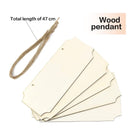 FSWCCK 10 Pieces Unfinished Blank Hanging Wooden Signs With Strings | Decorative Wooden Hanging Blank Rectangle