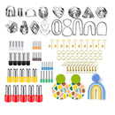 Polymer Clay Cutters 124 Pieces Polymer Clay Cutter Set Clay Earring Cutter Kit With Circle Shape Cutters