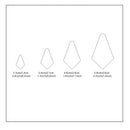 Set Of 4 Geometric Diamond Shaped Polymer Clay Cutters | Cookie Cutter