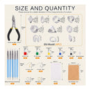 Rustark | Set Of 195 Polymer Clay Cutters Including Pliers | Stainless Steel Clay Earring Cutters