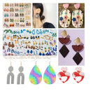 24 Polymer Clay Cutters With Cards And Earring Hooks | Clay Cutters For Making Polymer Clay Jewelry