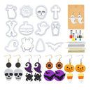 Halloween Polymer Clay Cutters To Make Earrings 12 Shapes Clay Cutters For Halloween Party