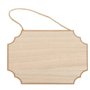 6 Pack Unfinished Hanging Wood Craft Signs With Jute Rope | Blank Wooden Plaques For DIY Painting | 3 Designs  | 9 x 6 inches)