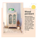 FSWCCK 10 Blank Unfinished Wooden Hanging Signs With Strings | Blank Rectangular Hanging Home Decorative Wood Slices