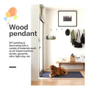 FSWCCK 10 Blank Unfinished Wooden Hanging Signs With Strings | Blank Rectangular Hanging Home Decorative Wood Slices