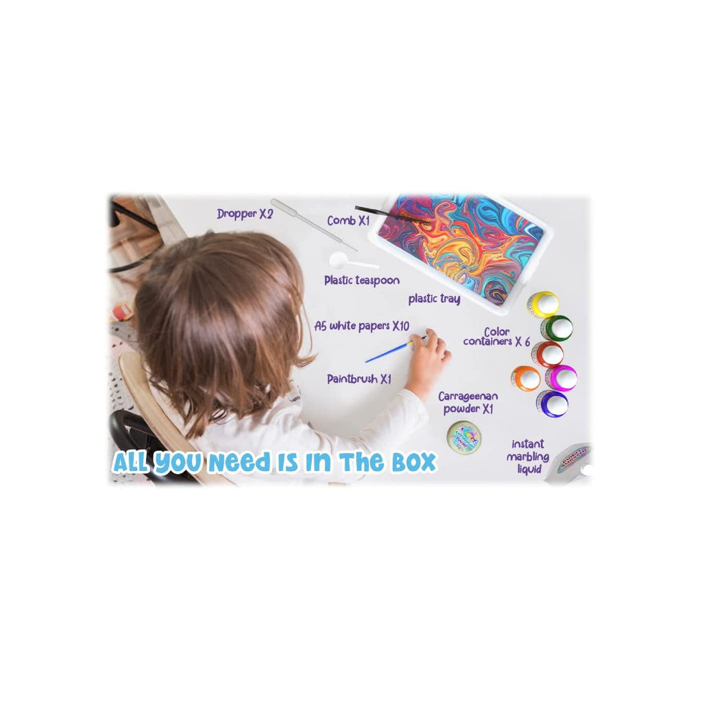 MFJL Marbling Paint crafts Kit for Kids - Arts and crafts for girls & Boys