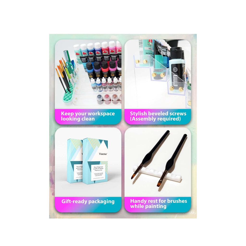tinctor Paint Organizer & Paint Brush Holder. Perfect Paint Holder & P –  WoodArtSupply