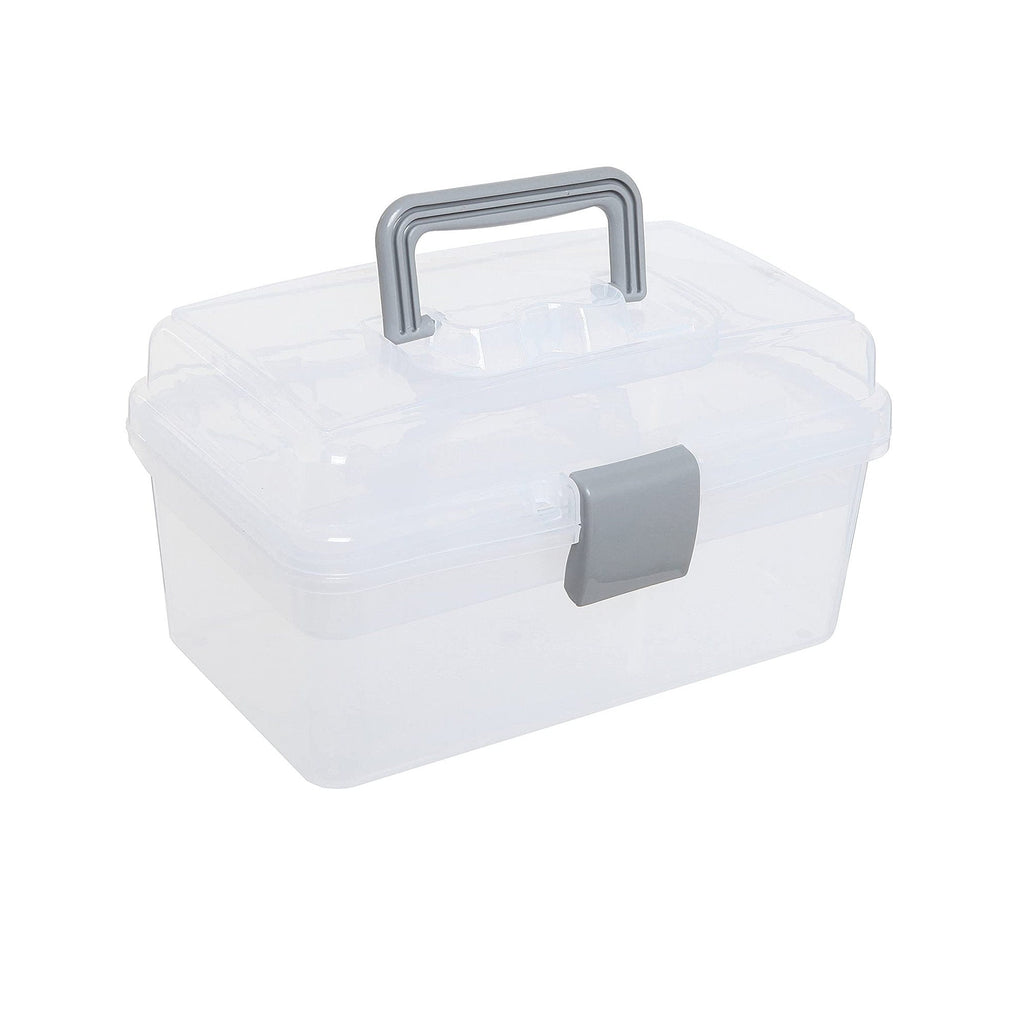 BTSKY 2 Layer Clear Plastic Dividing Storage Box  