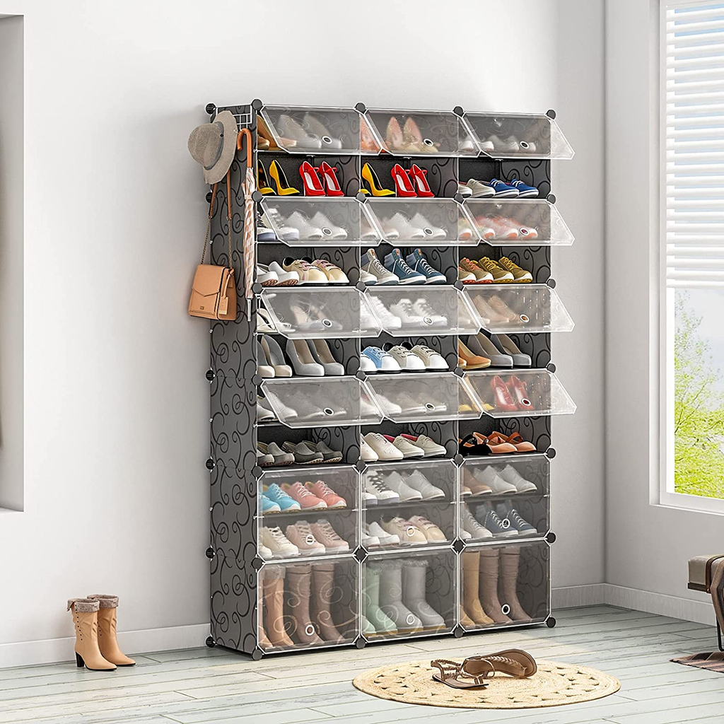 YOUDENOVA Shoe Rack, 9 tier Shoe Rack Storage for Closet Entryway