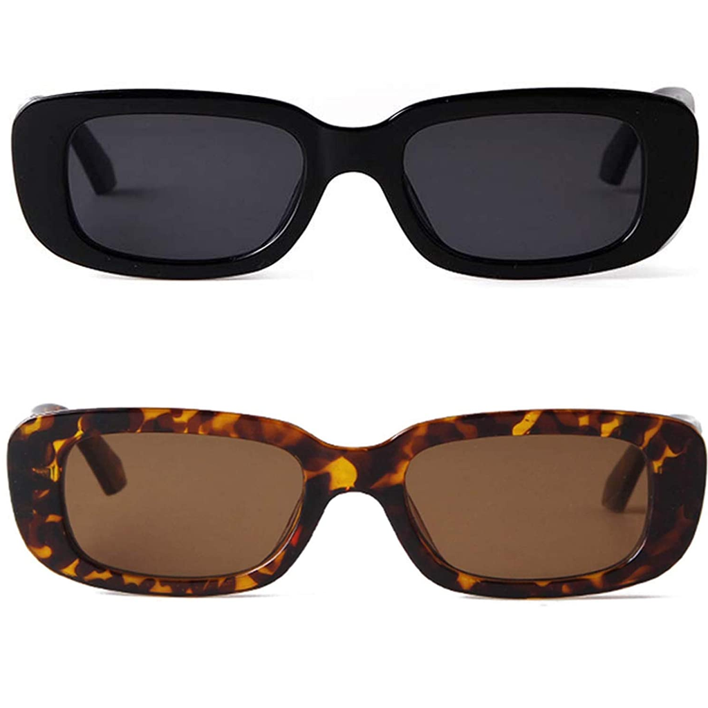 GetUSCart- KUGUAOK Retro Rectangle Sunglasses Women and Men Vintage Small  Square Sun Glasses UV Protection Glasse
