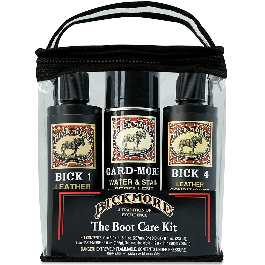 Bickmore Boot Care Kit - Bick 1 Bick 4 & Gard-More - Leather Lotion Cl