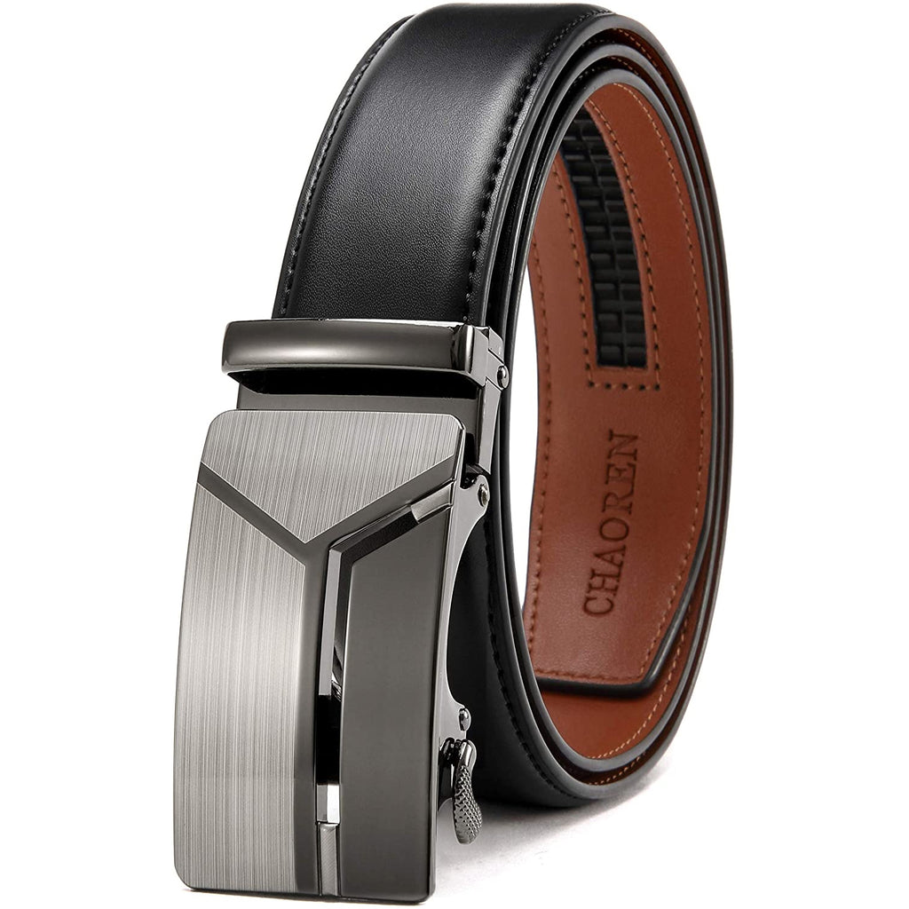 CHAOREN Mens Belts Leather Ratchet Belt with Automatic Slide