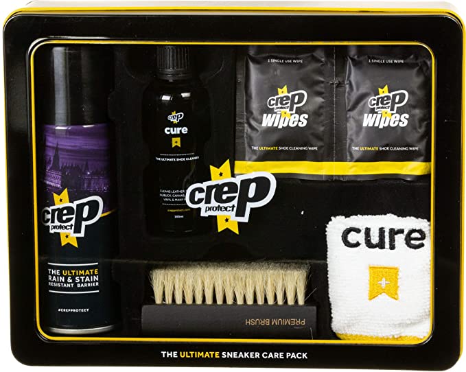 Crep Protect Shoe Protector Spray & CURE Kit - Premium Sneaker Cleaning  Kit, with Brush, Solution (100ml), Microfibre Cloth and Reusable Pouch