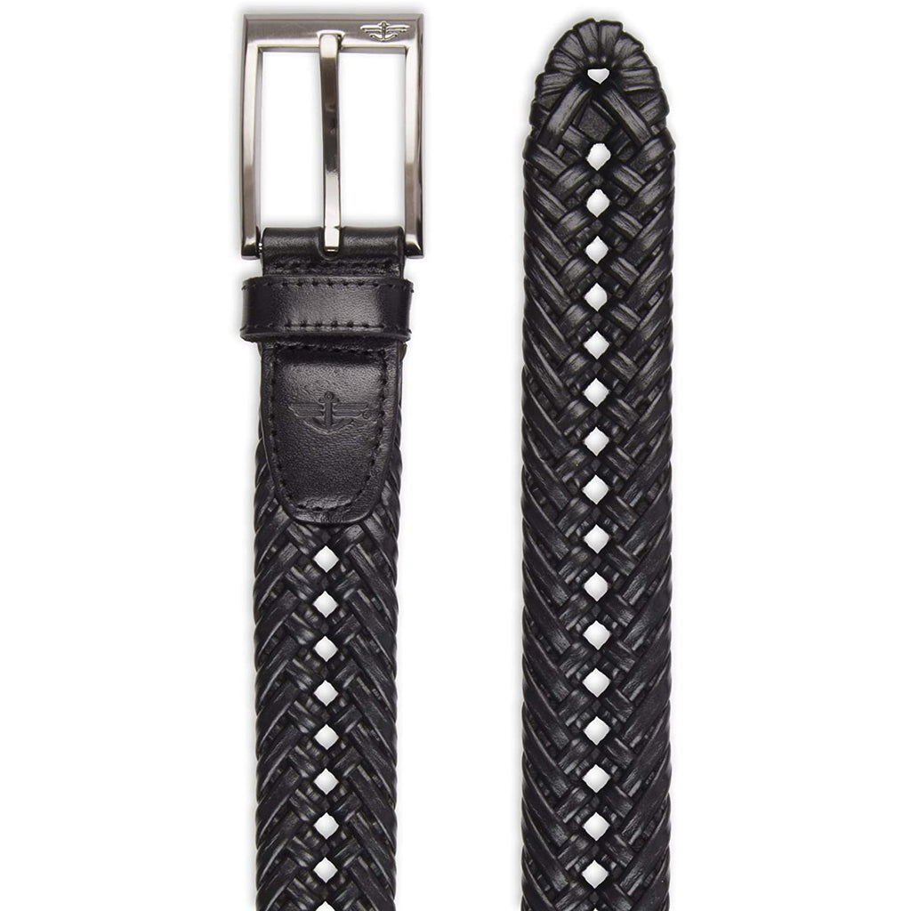 Dockers Men's Leather Braided Casual and Dress Belt | Color Black Brai