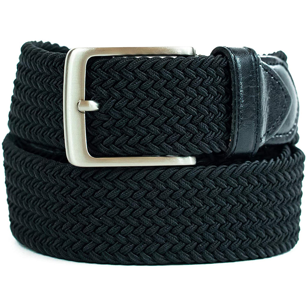 Dockers Men's Leather Braided Casual and Dress Belt | Color Black Canv Dockers Men's Leather Braided Casual and Dress Belt | Color Black Canv