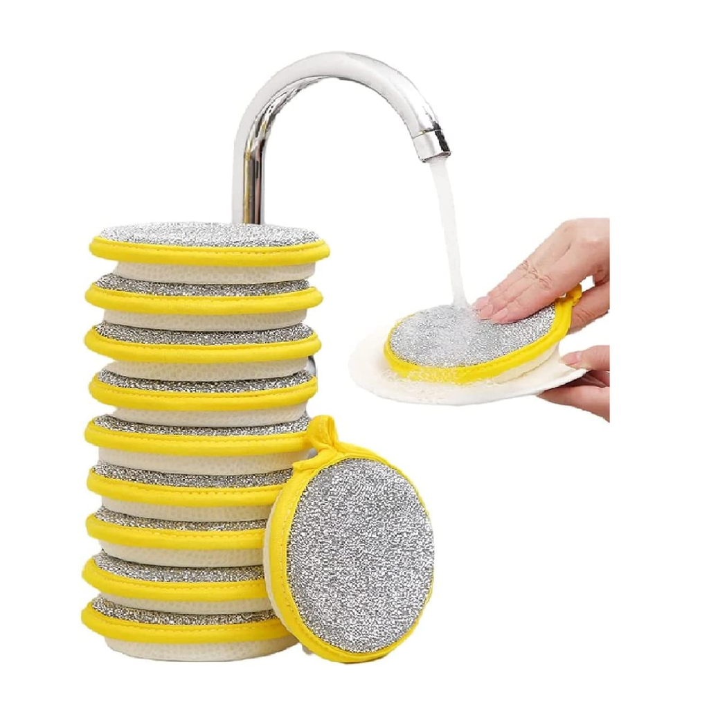 1pc Multi-functional Double-sided Dual-use Sponge And Dishwashing Sponge,  Magic Nano Pan-scrubbing Sponge And Dishwashing Sponge, Magic Nano  Non-stick Dishwashing Sponge