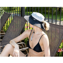 Funky Junque Ponytail Bucket Hat UPF 50+ Messy Bun Sun Hat Wide Brim Mesh Cap