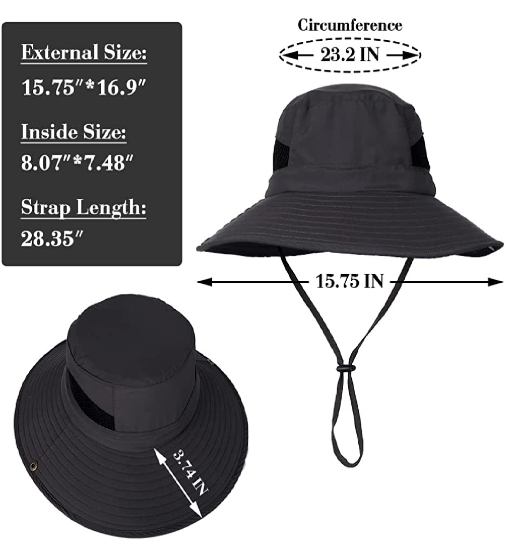 HAPPON Fishing Boonie Sun Hat  Wide Brim Foldable And Adjustable