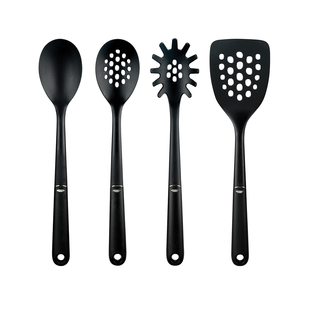OXO Good Grips Matte Black Rubber/Stainless Steel Manual Can