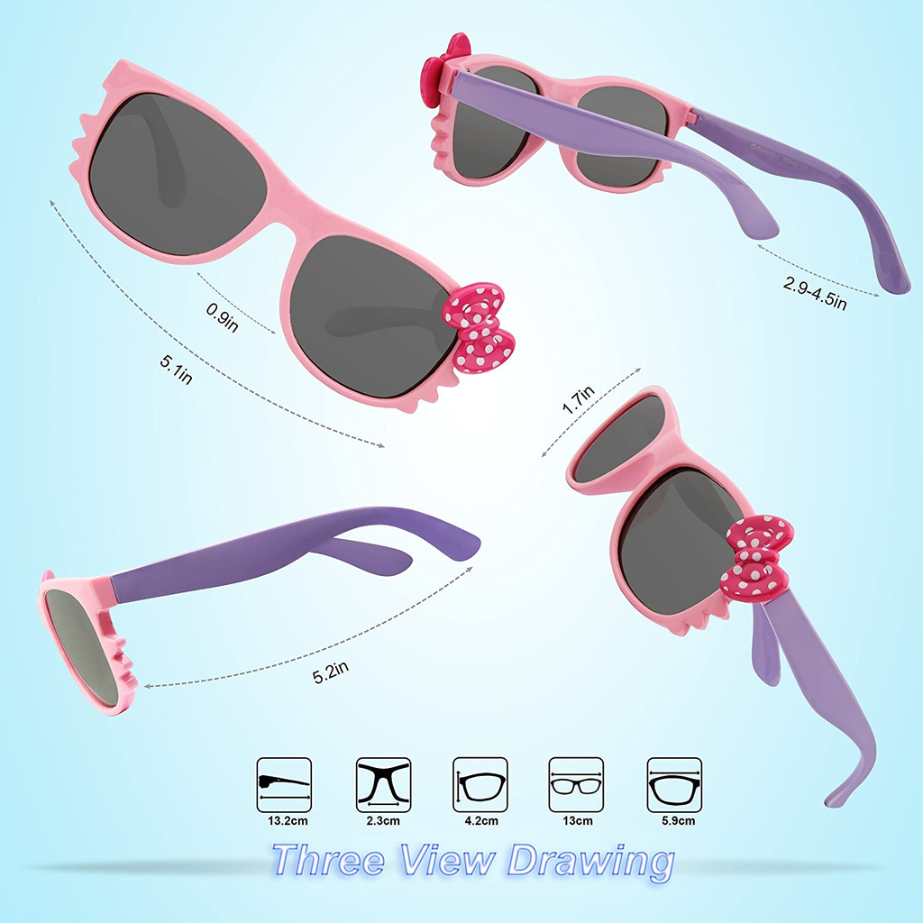 RIVBOS Kids Sunglasses For Girls Polarized
