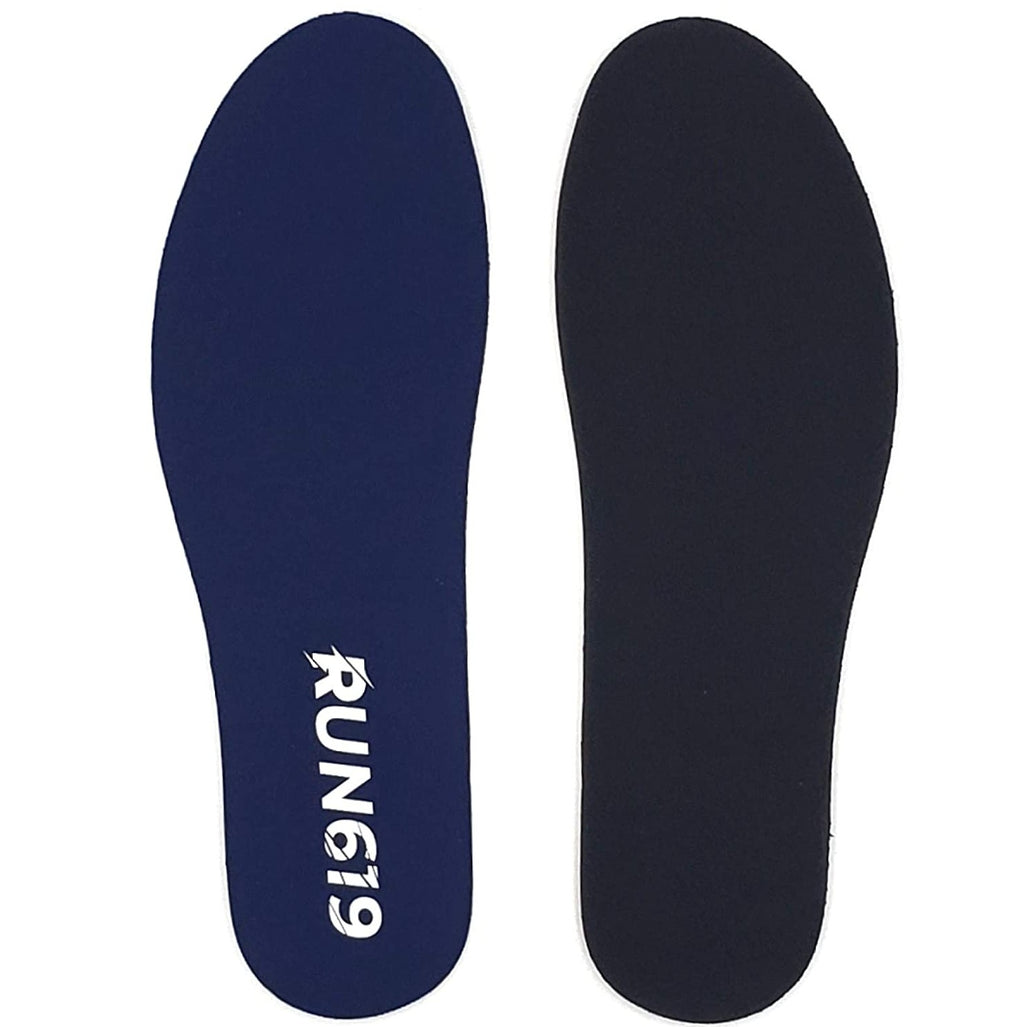 RUN619 Thin Flat Cushion Shoe Inserts w No Arch Support Foot Form