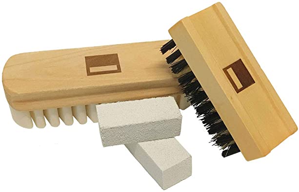 Simple Shine Premium Suede Brush Nubuck Cleaner Crepe Brush and Seude Eraser Set | Complete Shoe Cleaning Bristle Brushes Kit for Nap Care