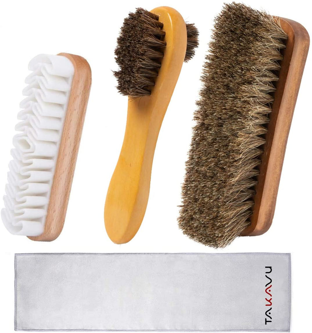 FootFitter Genuine Horsehair Shoe Shine Brush