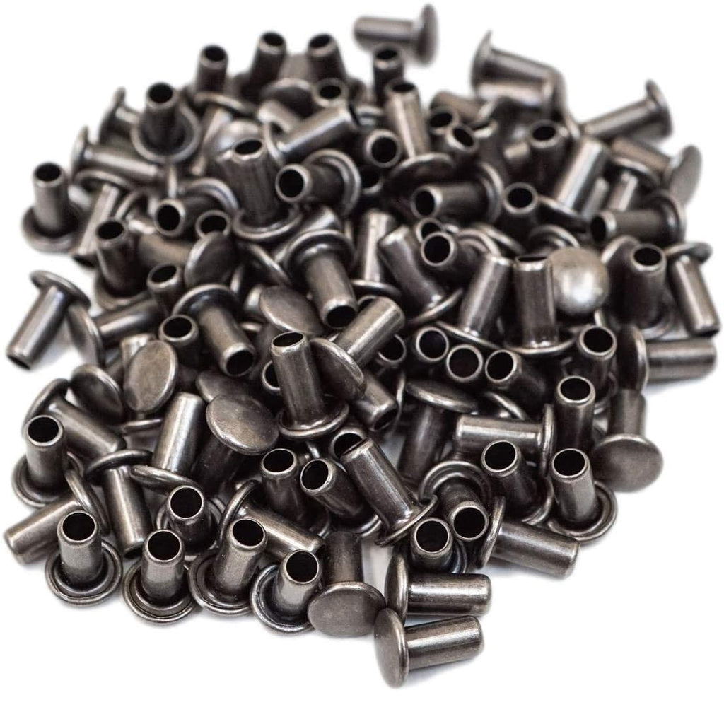 Double Cap Rivets 100 Pack Copper Plate / Extra Small from Tandy Leather
