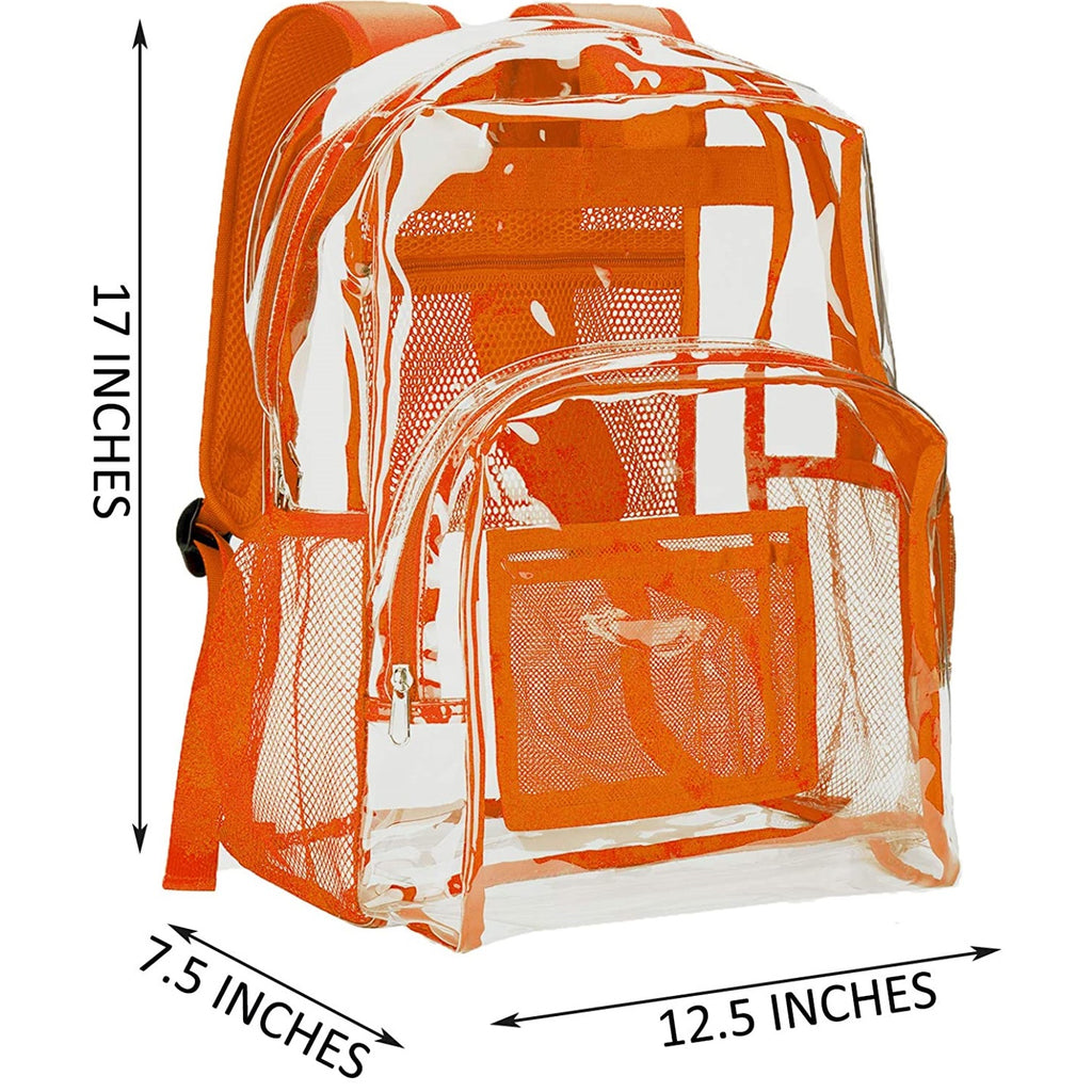 Clear hotsell orange backpack