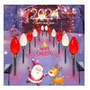 12 Pack Jumbo Red And White Solar C9 Christmas Lights Outdoor, Christmas Outdoor Decorations For Yard Pathway,(Red&White)