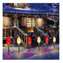 12 Pack Jumbo Red And White Solar C9 Christmas Lights Outdoor, Christmas Outdoor Decorations For Yard Pathway,(Red&White)