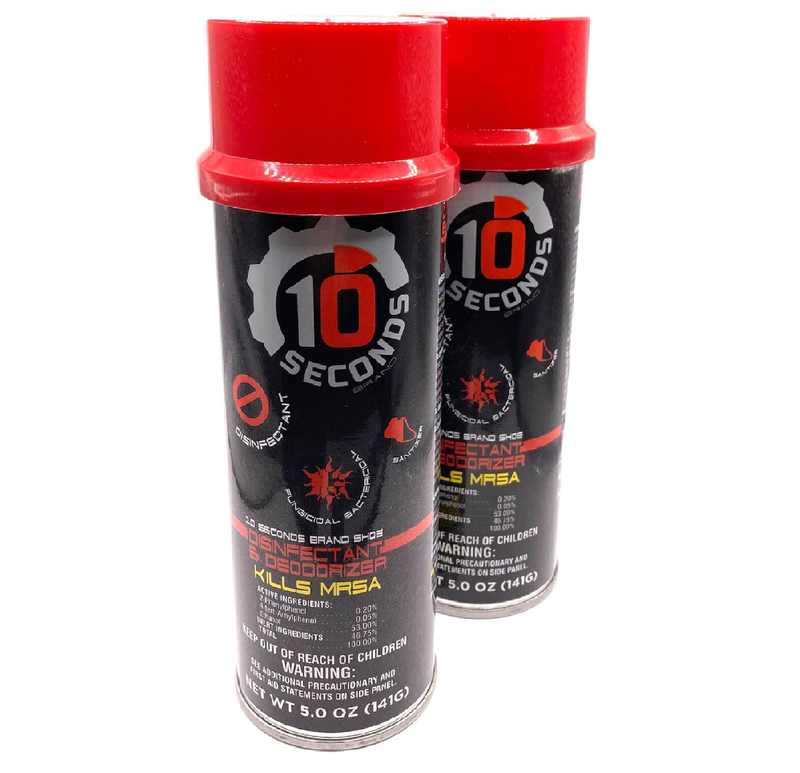 10 Seconds - Household Disinfectant Spray & Deodorizer - Great for Shoes and Gym Equipment! Superior Germ-Killing and Odor Elimination,