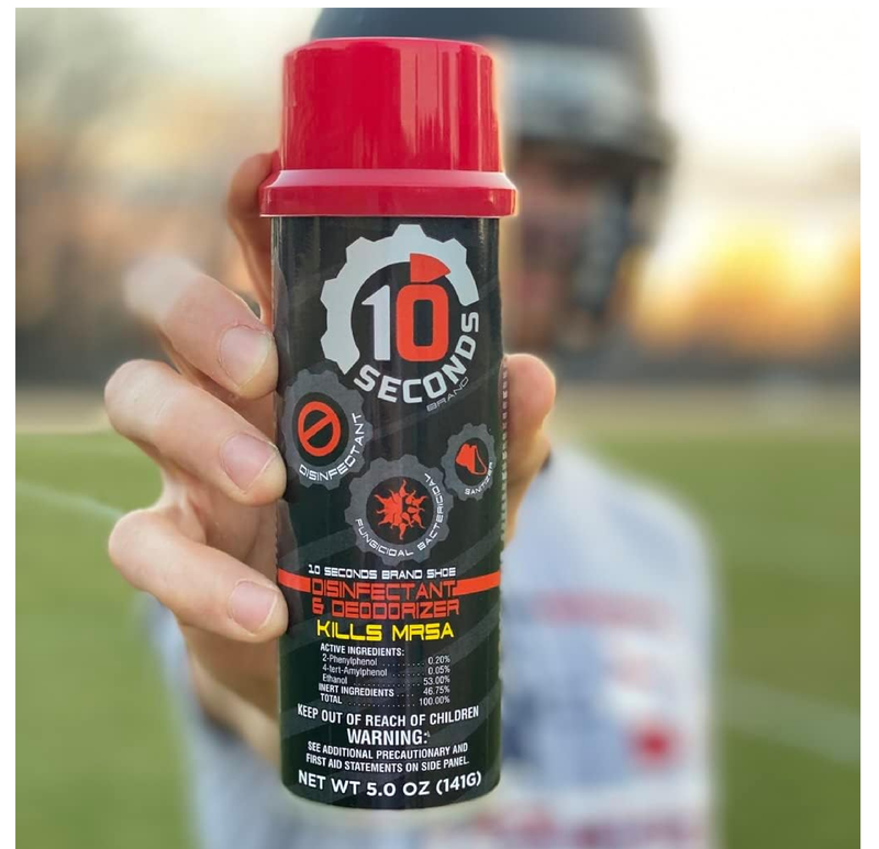 10 Seconds - Household Disinfectant Spray & Deodorizer - Great for Shoes and Gym Equipment! Superior Germ-Killing and Odor Elimination,