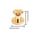 10Sets Metal Screws Nails Studs Rivets For Photo Album Desk Calendar Clothes Shoes Luggage Leather Craft Belt Wallet Fasteners