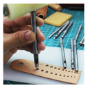 10pcs Leather Hole Punch Cutter Round Hollow Hole Punch Set Leather Working Tools DIY Leather Craft Punch Tool Kit
