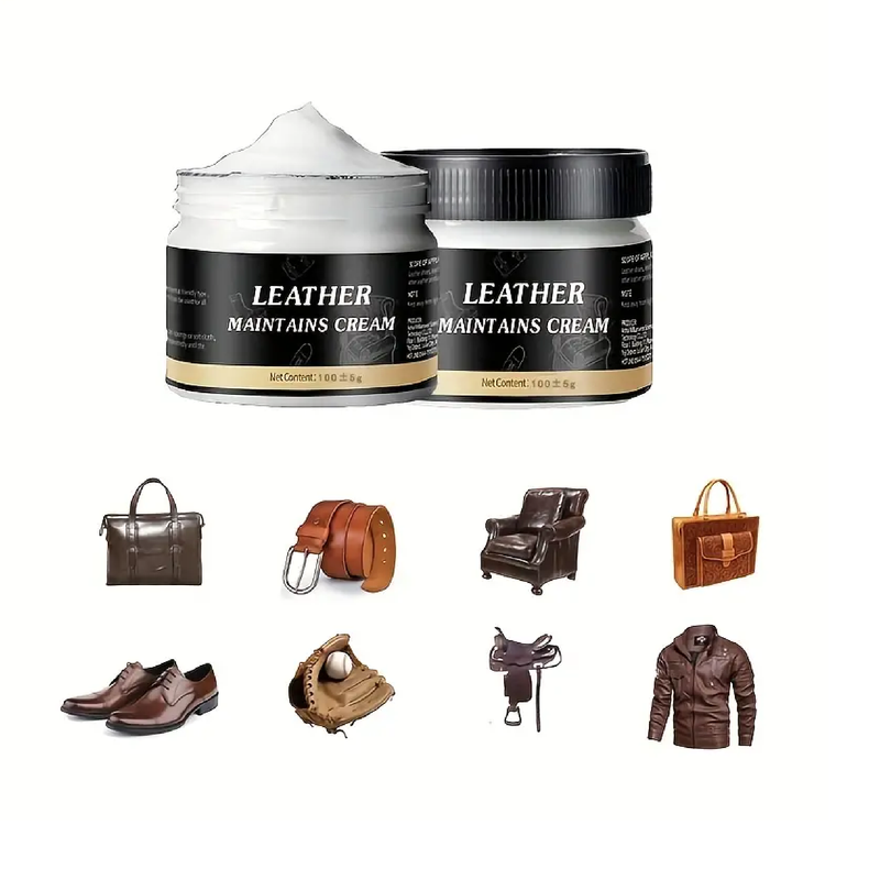1/2/4pcs, Leather Maintenance Cream, Leather Cleaner Cream, Multifunctional Leather Cleaning Brightening Protective Cream, Suitable For Leather Furniture