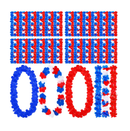 150 Pcs Red White and Blue Leis 4th of July Leis Memorial Day Flower Leis Patriotic Leis Independence