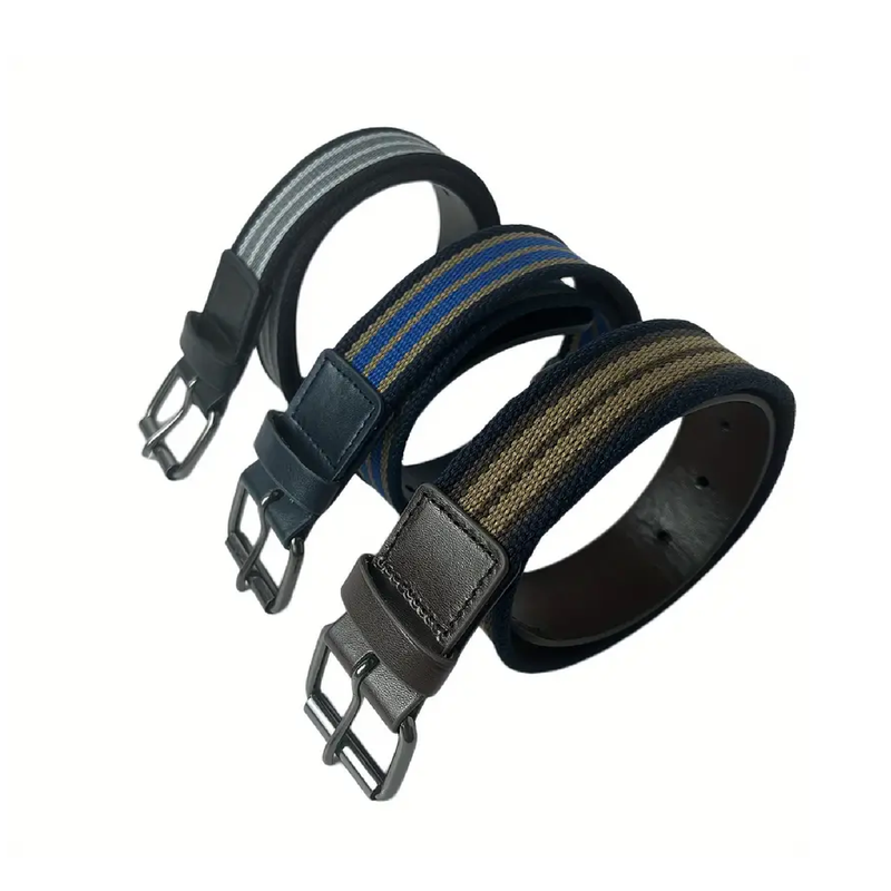 1PC Boy's Casual Canvas Stripe Belt, Autumn And Winter Fashion Belt