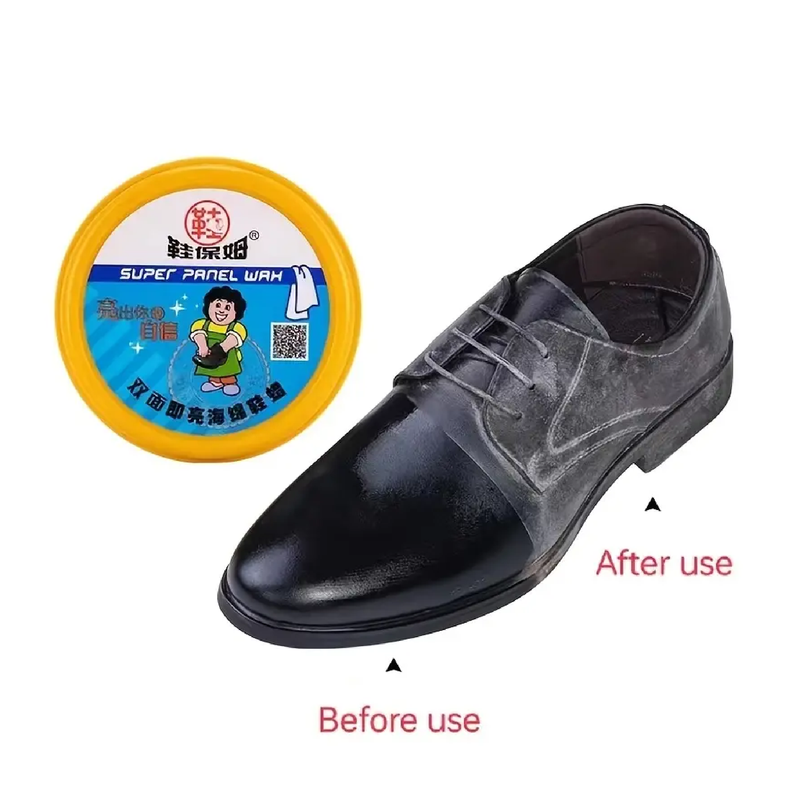 Double-sided Colorless Leather Shoes Care Portable Instant Shine Spong