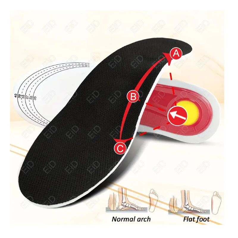 1Pair Breathable Arch Support Orthopedic Insoles