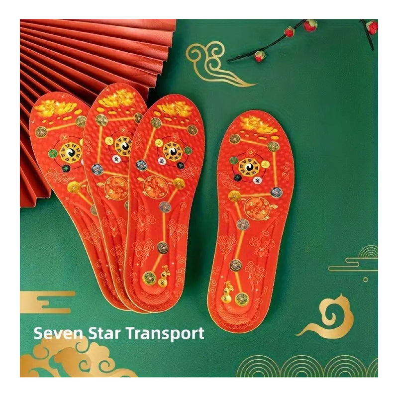 1Pair Chinese Seven Star Good Luck Insole With Good Luck And Wealth