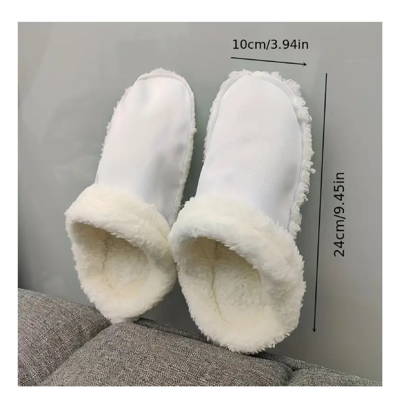 1Pair Detachable Plus Velvet Warm Insoles For Clogs, Winter & Autumn (Recommended A Larger Size)