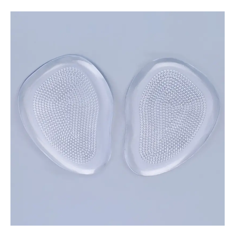 1 Pair Front Palm Pad, Front Half Pad, Half Size Pad, Silicone Transparent Anti Slip Insole, Super Soft And Thick, Adjustable Size