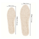 1Pair Lamb Wool Warm Cuttable Insoles, Massage Shock-absorbing Insoles For Women & Men