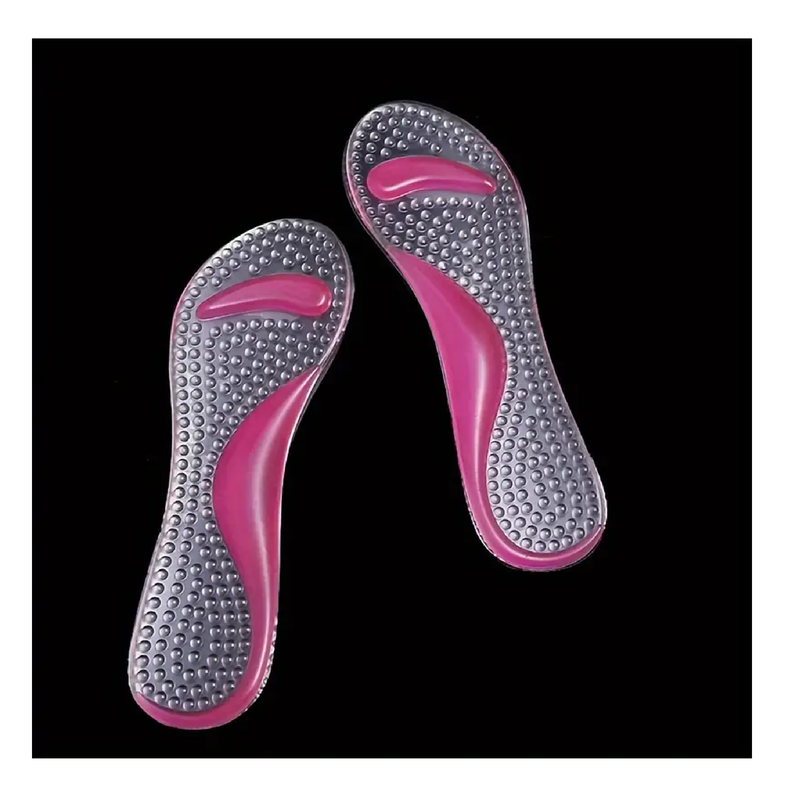 1Pair Silicone Flat Feet Correction Insoles, Arch Support Massage Insoles