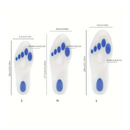 1 Pair Silicone Insoles Soft Full Sole Pads, Stretch Shock Absorption Breathable Foot Support For Plantar Fasciitis, Heel Spurs, Order A Size Up